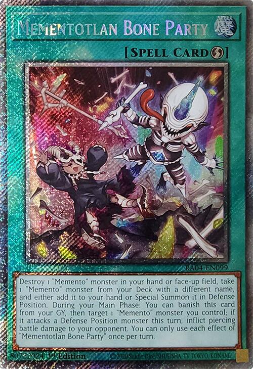 Mementotlan Bone Party [RA04-EN099] Platinum Secret Rare | Exor Games Bridgewater