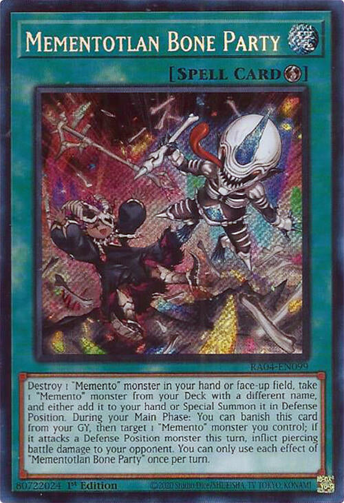 Mementotlan Bone Party [RA04-EN099] Secret Rare | Exor Games Bridgewater
