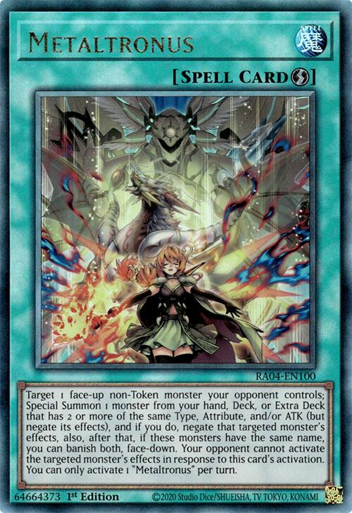 Metaltronus [RA04-EN100] Prismatic Ultimate Rare | Exor Games Bridgewater