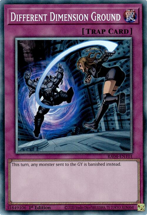 Different Dimension Ground [RA04-EN101] Prismatic Collector's Rare | Exor Games Bridgewater