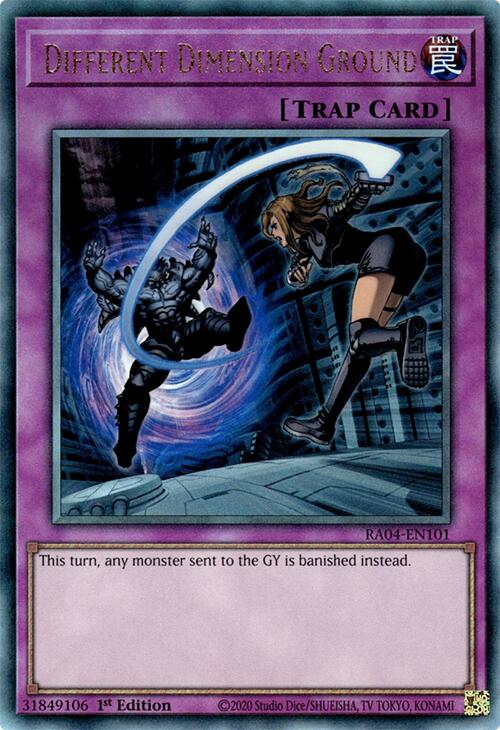 Different Dimension Ground [RA04-EN101] Prismatic Ultimate Rare | Exor Games Bridgewater