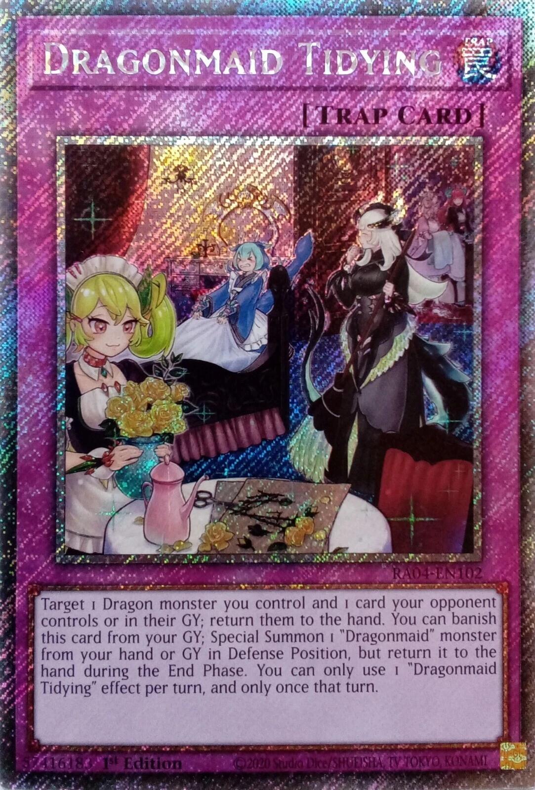 Dragonmaid Tidying [RA04-EN102] Platinum Secret Rare | Exor Games Bridgewater