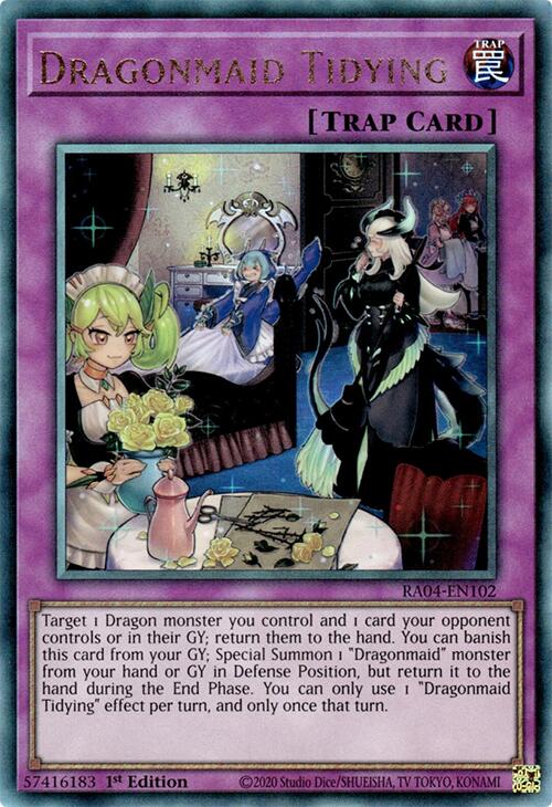Dragonmaid Tidying [RA04-EN102] Prismatic Ultimate Rare | Exor Games Bridgewater