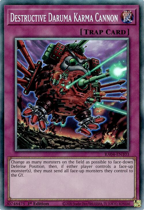 Destructive Daruma Karma Cannon [RA04-EN103] Prismatic Collector's Rare | Exor Games Bridgewater