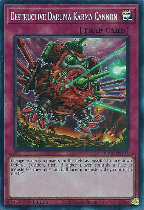 Destructive Daruma Karma Cannon [RA04-EN103] Super Rare | Exor Games Bridgewater