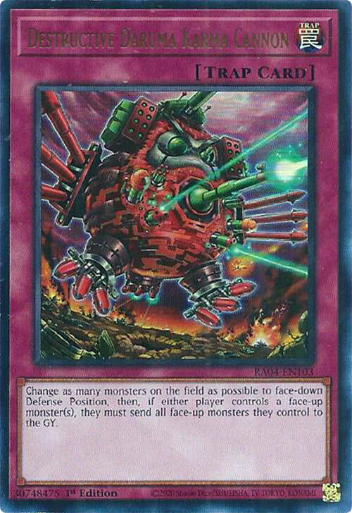 Destructive Daruma Karma Cannon [RA04-EN103] Ultra Rare | Exor Games Bridgewater