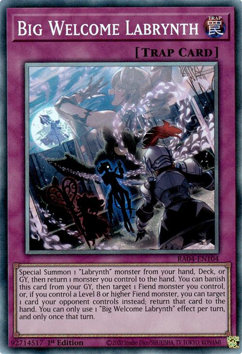 Big Welcome Labrynth [RA04-EN104] Prismatic Collector's Rare | Exor Games Bridgewater