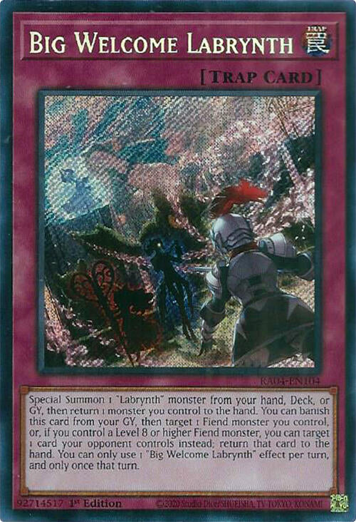 Big Welcome Labrynth [RA04-EN104] Secret Rare | Exor Games Bridgewater
