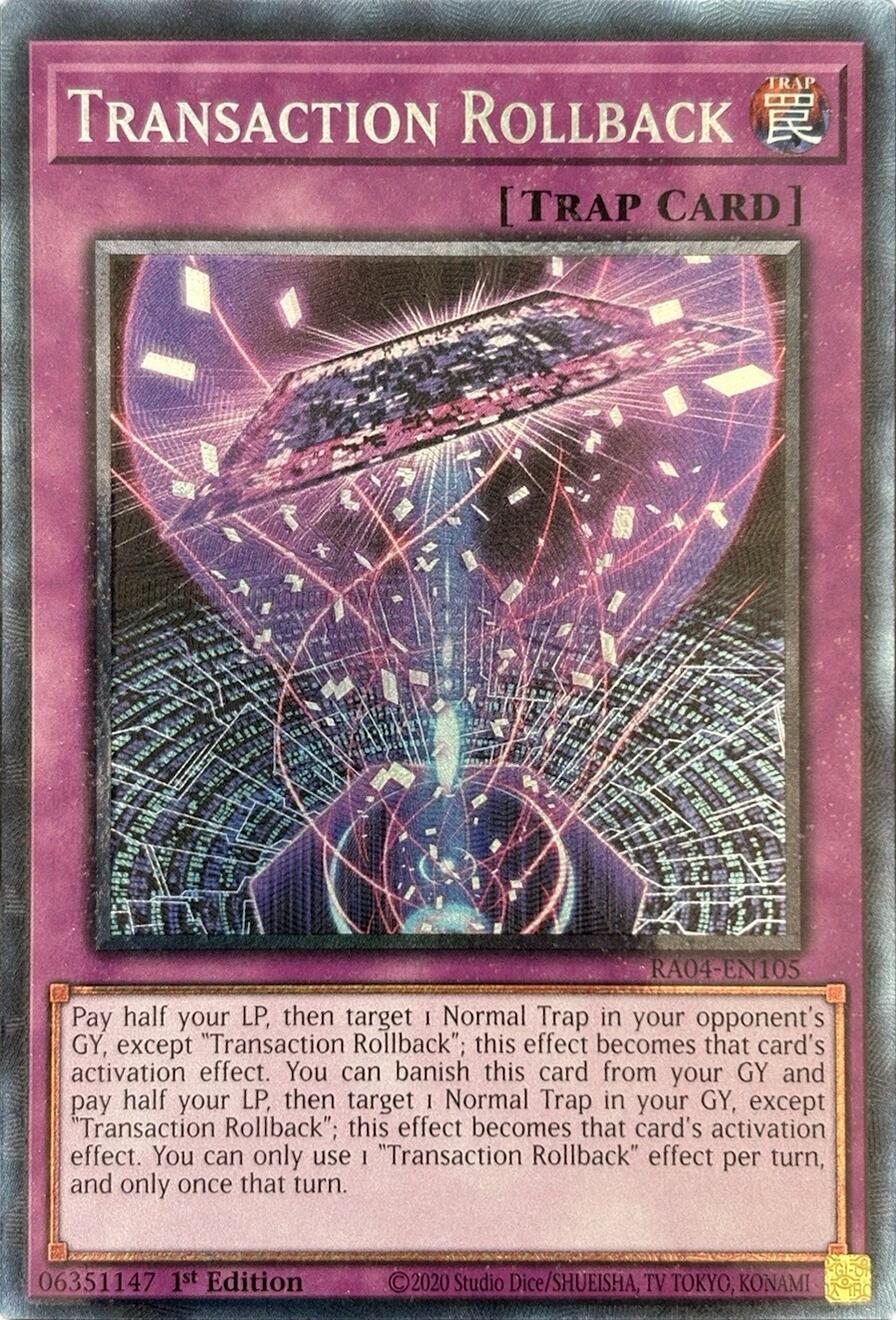 Transaction Rollback [RA04-EN105] Prismatic Collector's Rare | Exor Games Bridgewater