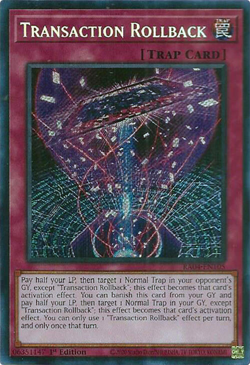 Transaction Rollback [RA04-EN105] Secret Rare | Exor Games Bridgewater