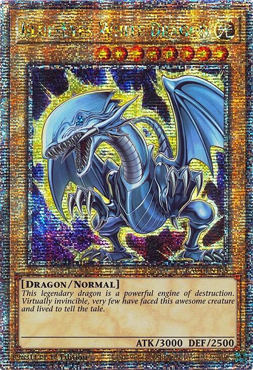 Blue-Eyes White Dragon (7th Art) [RA04-EN108] Quarter Century Secret Rare | Exor Games Bridgewater