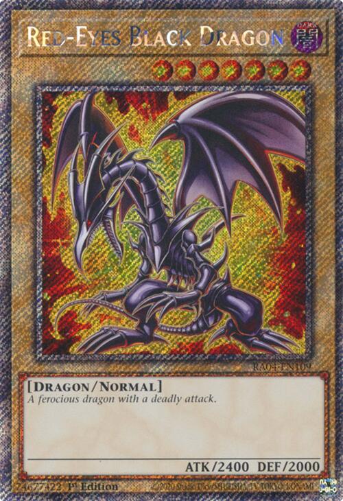 Red-Eyes Black Dragon (7th Art) [RA04-EN109] Platinum Secret Rare | Exor Games Bridgewater