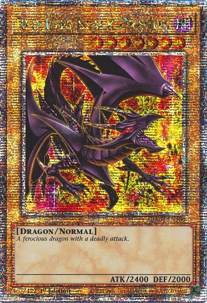 Red-Eyes Black Dragon (8th Art) [RA04-EN109] Quarter Century Secret Rare | Exor Games Bridgewater
