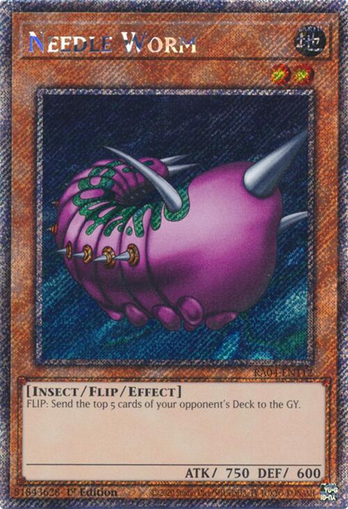 Needle Worm [RA04-EN112] Platinum Secret Rare | Exor Games Bridgewater