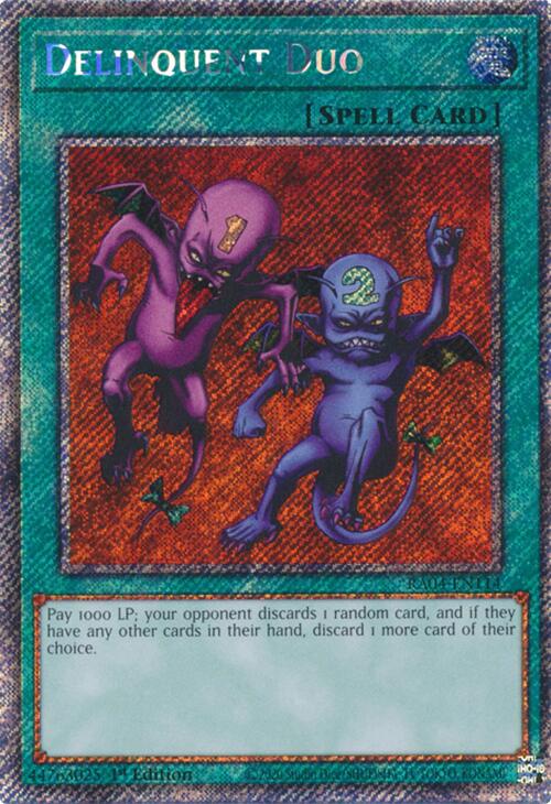 Delinquent Duo [RA04-EN114] Platinum Secret Rare | Exor Games Bridgewater