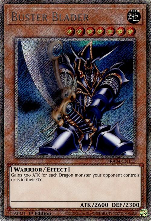 Buster Blader [RA04-EN115] Platinum Secret Rare | Exor Games Bridgewater