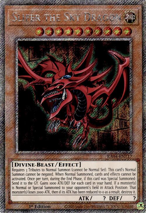 Slifer the Sky Dragon [RA04-EN117] Platinum Secret Rare | Exor Games Bridgewater