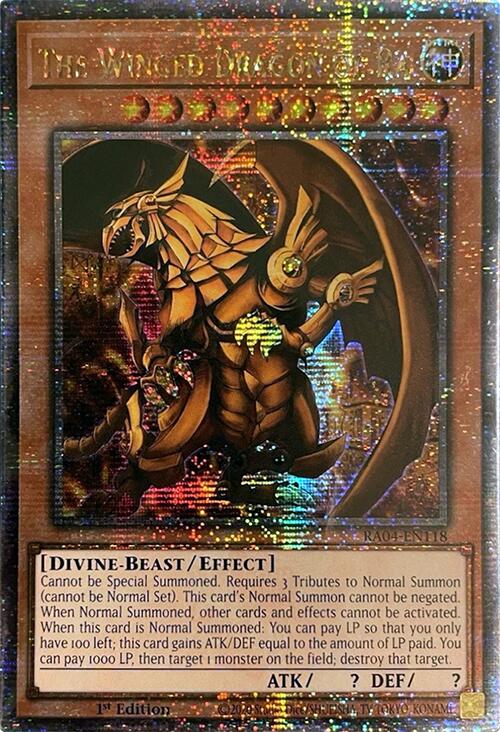 The Winged Dragon of Ra [RA04-EN118] Quarter Century Secret Rare | Exor Games Bridgewater