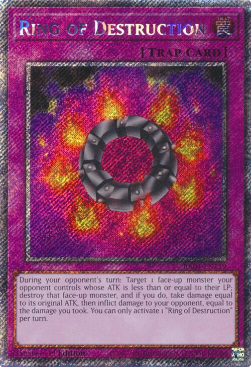 Ring of Destruction [RA04-EN119] Platinum Secret Rare | Exor Games Bridgewater