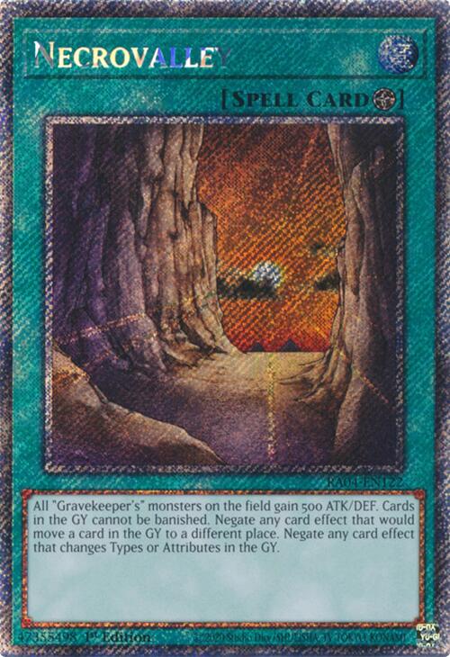 Necrovalley [RA04-EN122] Platinum Secret Rare | Exor Games Bridgewater