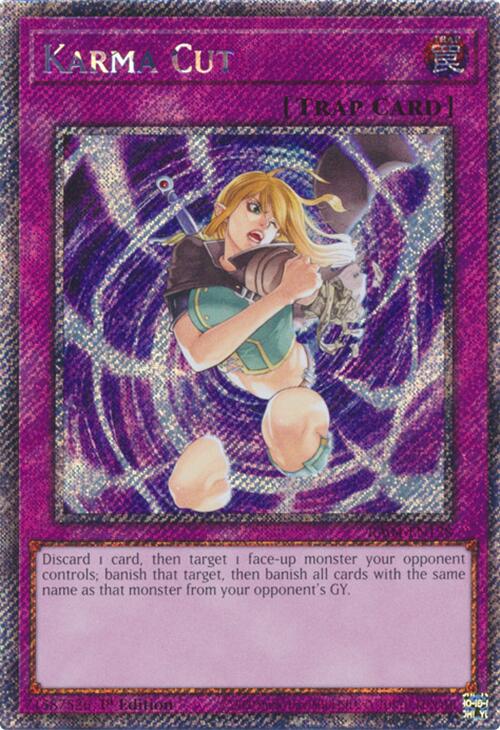 Karma Cut [RA04-EN128] Platinum Secret Rare | Exor Games Bridgewater