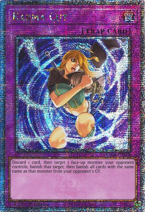 Karma Cut [RA04-EN128] Quarter Century Secret Rare | Exor Games Bridgewater