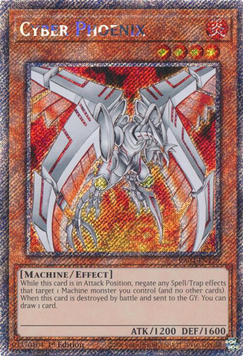 Cyber Phoenix [RA04-EN129] Platinum Secret Rare | Exor Games Bridgewater