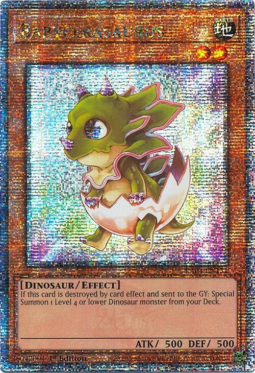 Babycerasaurus [RA04-EN131] Quarter Century Secret Rare | Exor Games Bridgewater