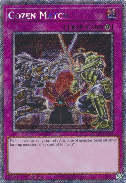 Gozen Match [RA04-EN134] Platinum Secret Rare | Exor Games Bridgewater