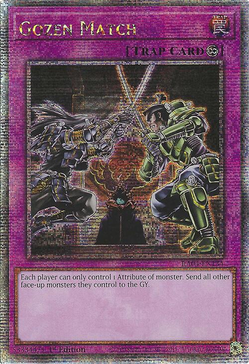 Gozen Match [RA04-EN134] Quarter Century Secret Rare | Exor Games Bridgewater