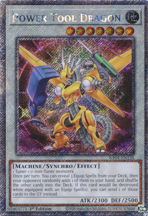 Power Tool Dragon [RA04-EN135] Platinum Secret Rare | Exor Games Bridgewater