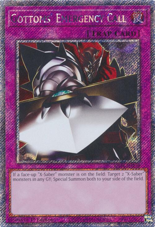 Gottoms' Emergency Call [RA04-EN138] Platinum Secret Rare | Exor Games Bridgewater