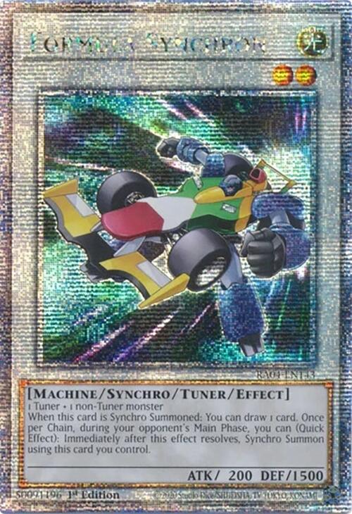 Formula Synchron [RA04-EN143] Quarter Century Secret Rare | Exor Games Bridgewater