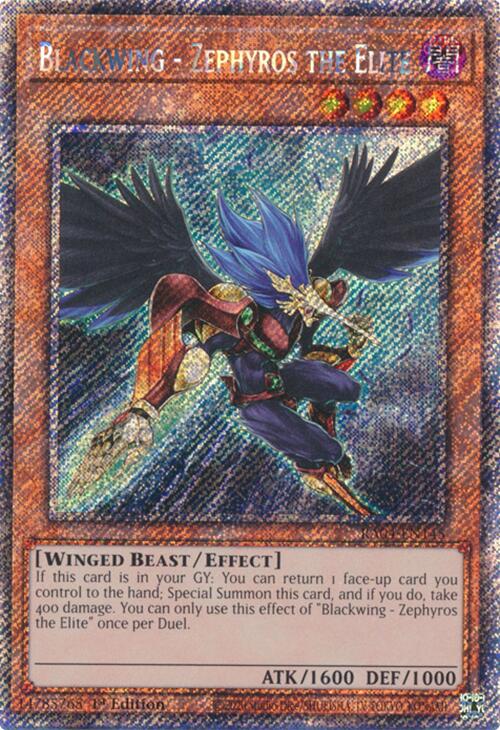 Blackwing - Zephyros the Elite [RA04-EN145] Platinum Secret Rare | Exor Games Bridgewater