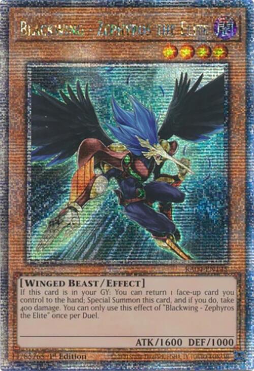 Blackwing - Zephyros the Elite [RA04-EN145] Quarter Century Secret Rare | Exor Games Bridgewater