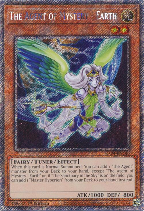 The Agent of Mystery - Earth [RA04-EN146] Platinum Secret Rare | Exor Games Bridgewater