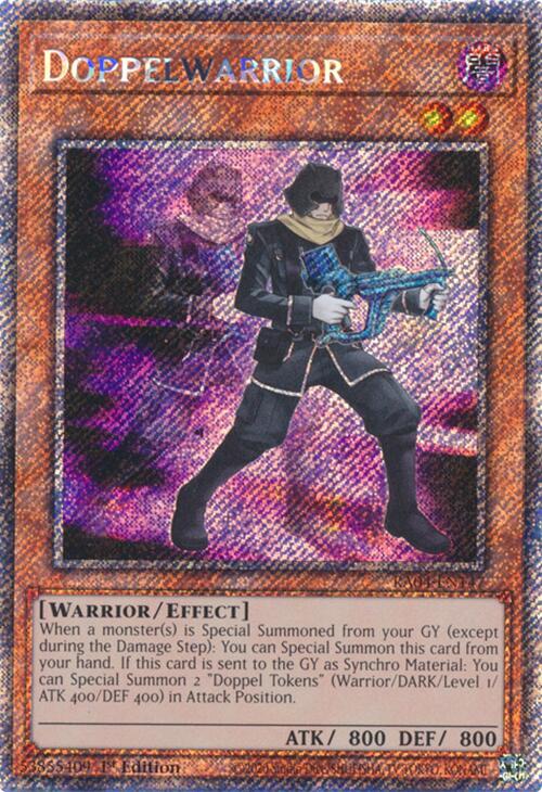 Doppelwarrior [RA04-EN147] Platinum Secret Rare | Exor Games Bridgewater