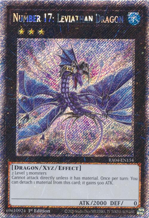 Number 17: Leviathan Dragon [RA04-EN154] Platinum Secret Rare | Exor Games Bridgewater