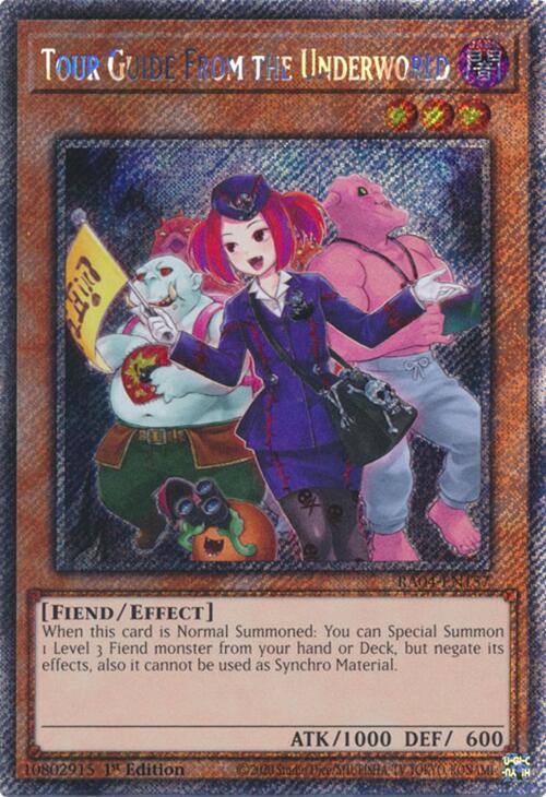 Tour Guide from the Underworld (Alternate Art) [RA04-EN157] Platinum Secret Rare | Exor Games Bridgewater