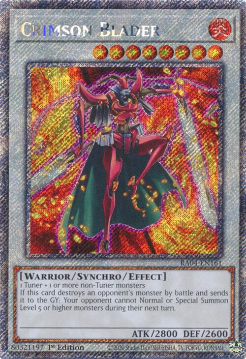 Crimson Blader [RA04-EN161] Platinum Secret Rare | Exor Games Bridgewater