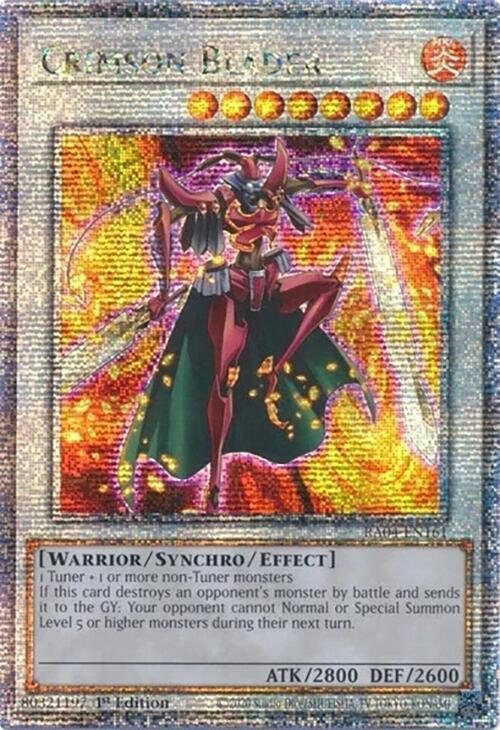 Crimson Blader [RA04-EN161] Quarter Century Secret Rare | Exor Games Bridgewater