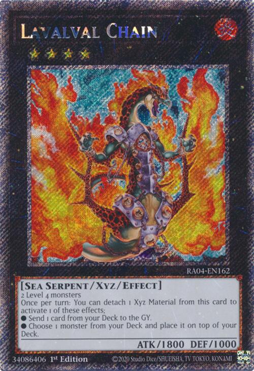 Lavalval Chain [RA04-EN162] Platinum Secret Rare | Exor Games Bridgewater