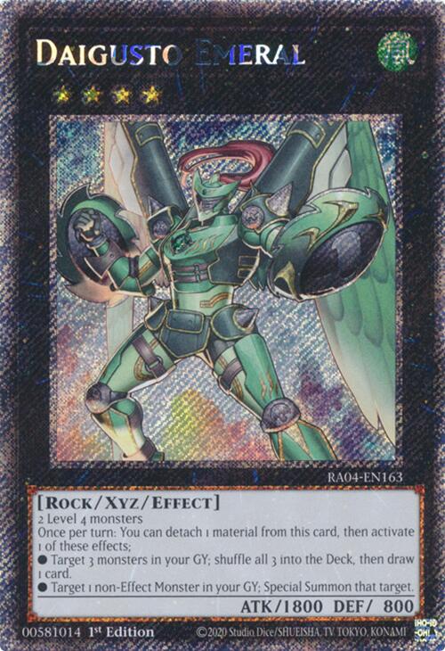 Daigusto Emeral [RA04-EN163] Platinum Secret Rare | Exor Games Bridgewater