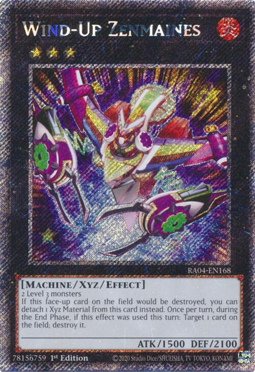 Wind-Up Zenmaines [RA04-EN168] Platinum Secret Rare | Exor Games Bridgewater