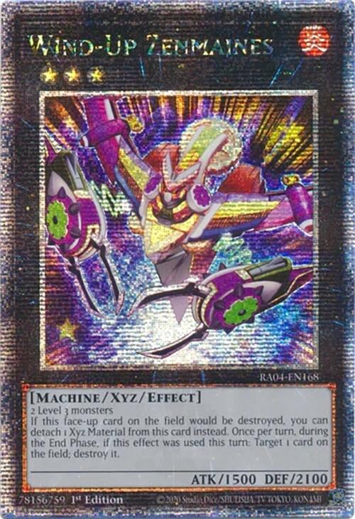 Wind-Up Zenmaines [RA04-EN168] Quarter Century Secret Rare | Exor Games Bridgewater