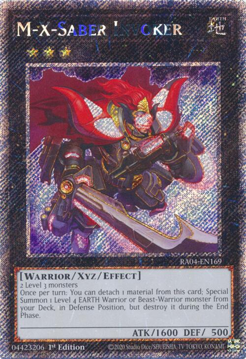 M-X-Saber Invoker [RA04-EN169] Platinum Secret Rare | Exor Games Bridgewater