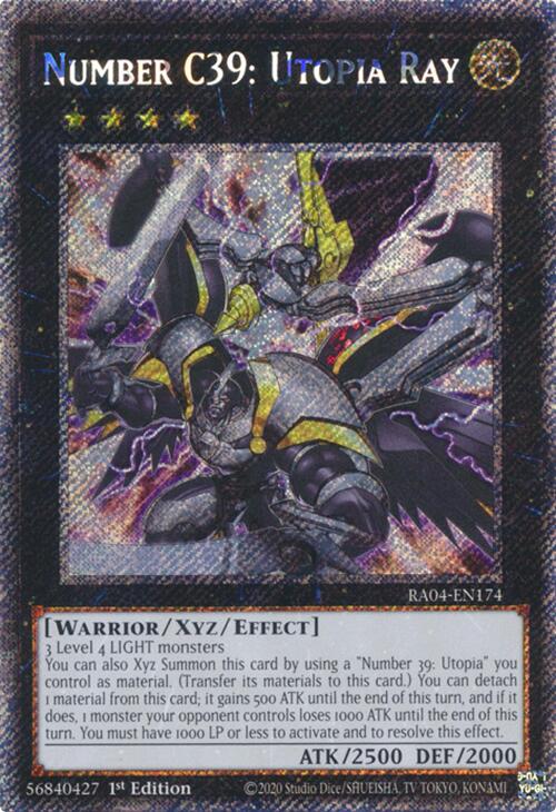 Number C39: Utopia Ray [RA04-EN174] Platinum Secret Rare | Exor Games Bridgewater