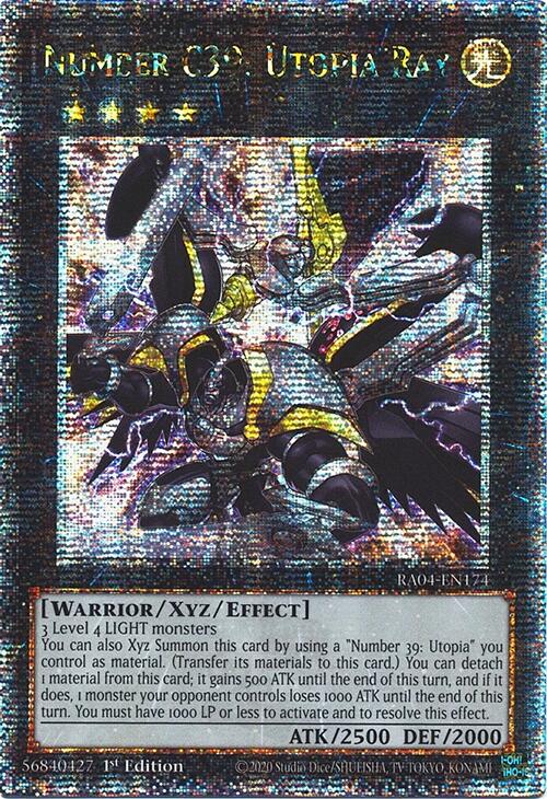 Number C39: Utopia Ray [RA04-EN174] Quarter Century Secret Rare | Exor Games Bridgewater