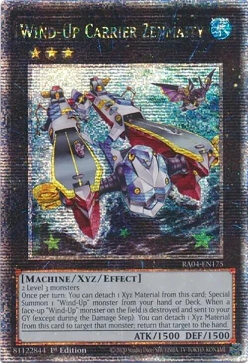Wind-Up Carrier Zenmaity [RA04-EN175] Quarter Century Secret Rare | Exor Games Bridgewater