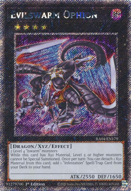 Evilswarm Ophion [RA04-EN179] Platinum Secret Rare | Exor Games Bridgewater